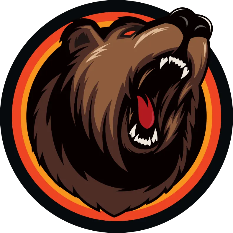 Big bear roaring (logo)