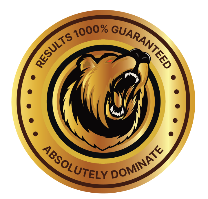 Grizzly roaring (logo) in golden
